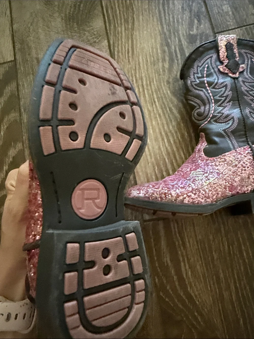 Roper little girls 9 pink glitter cowboy boots